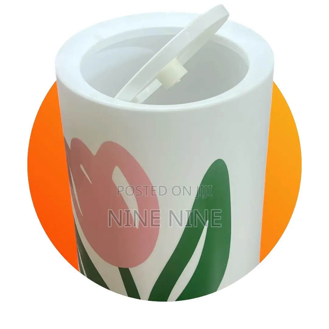 Plastic Waste Bin With Swing Cover