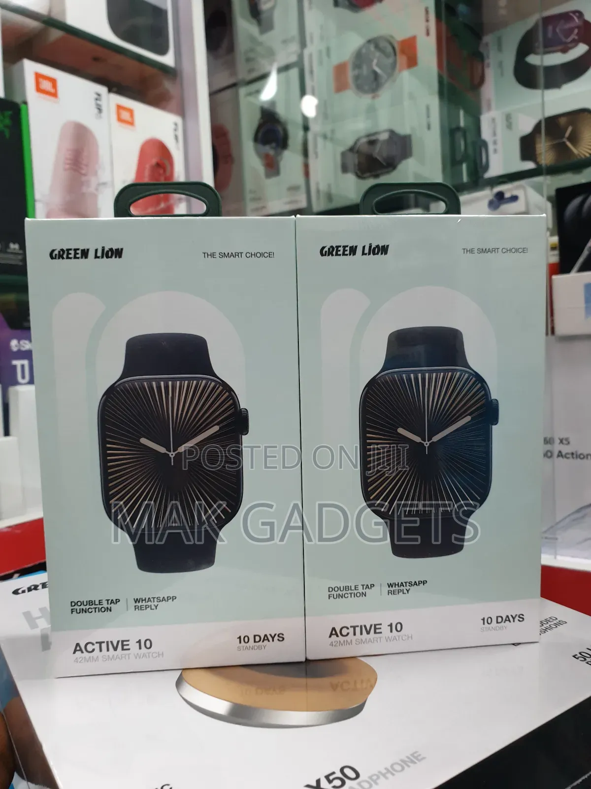 Green Lion Active 10 46mm 2.07'' Bluetooth Smartwatch - Black