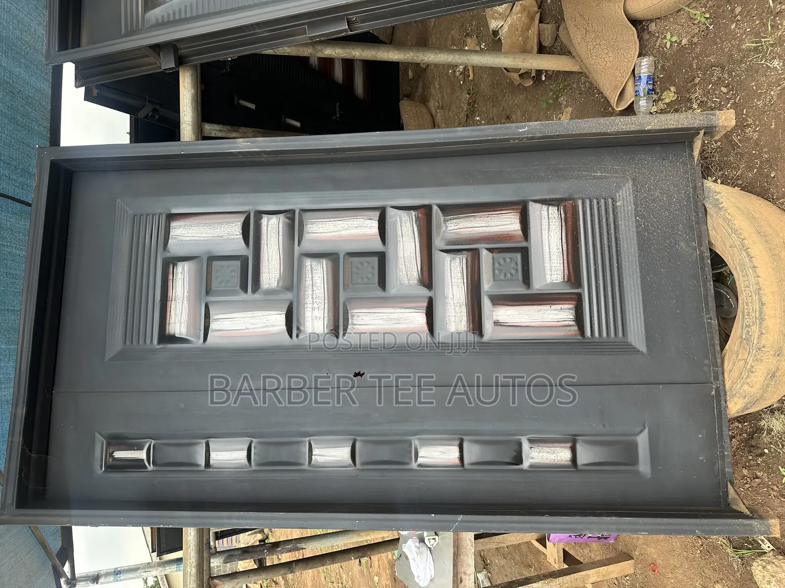 Double Padded Door Black Brown