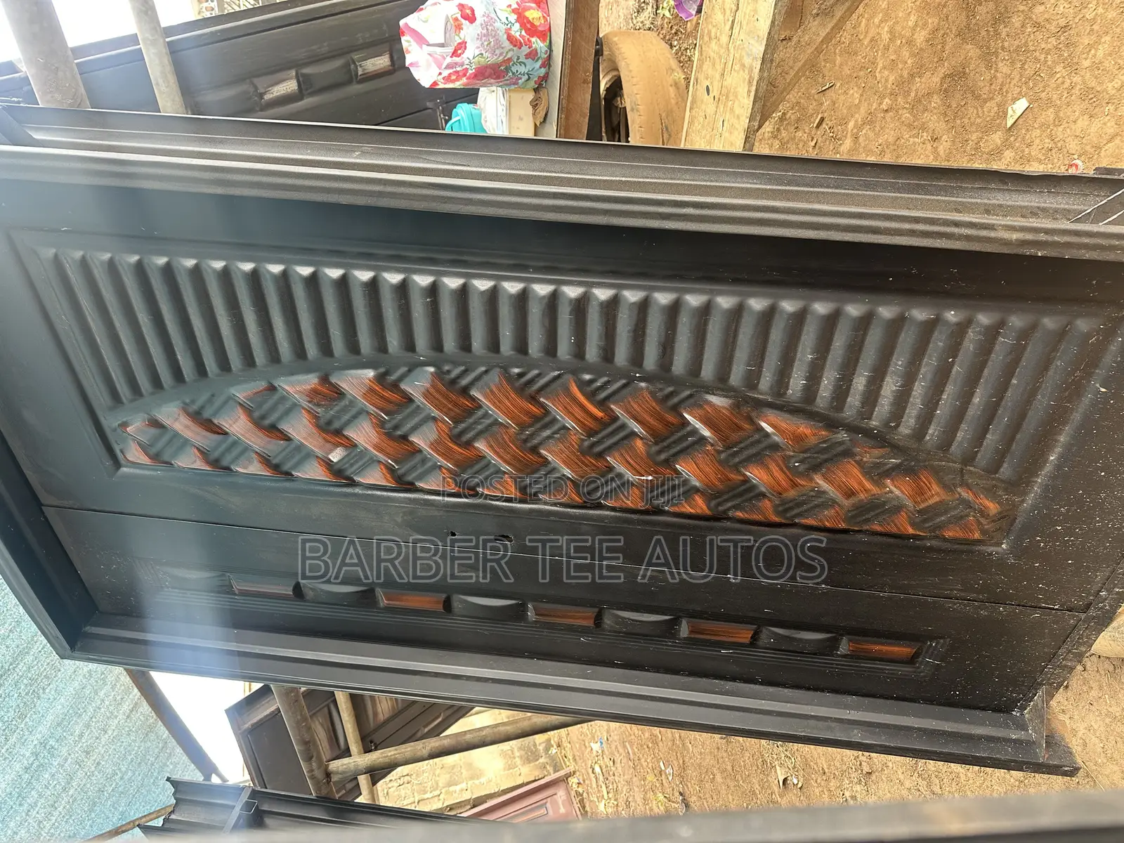 Double Padded Door Black Brown