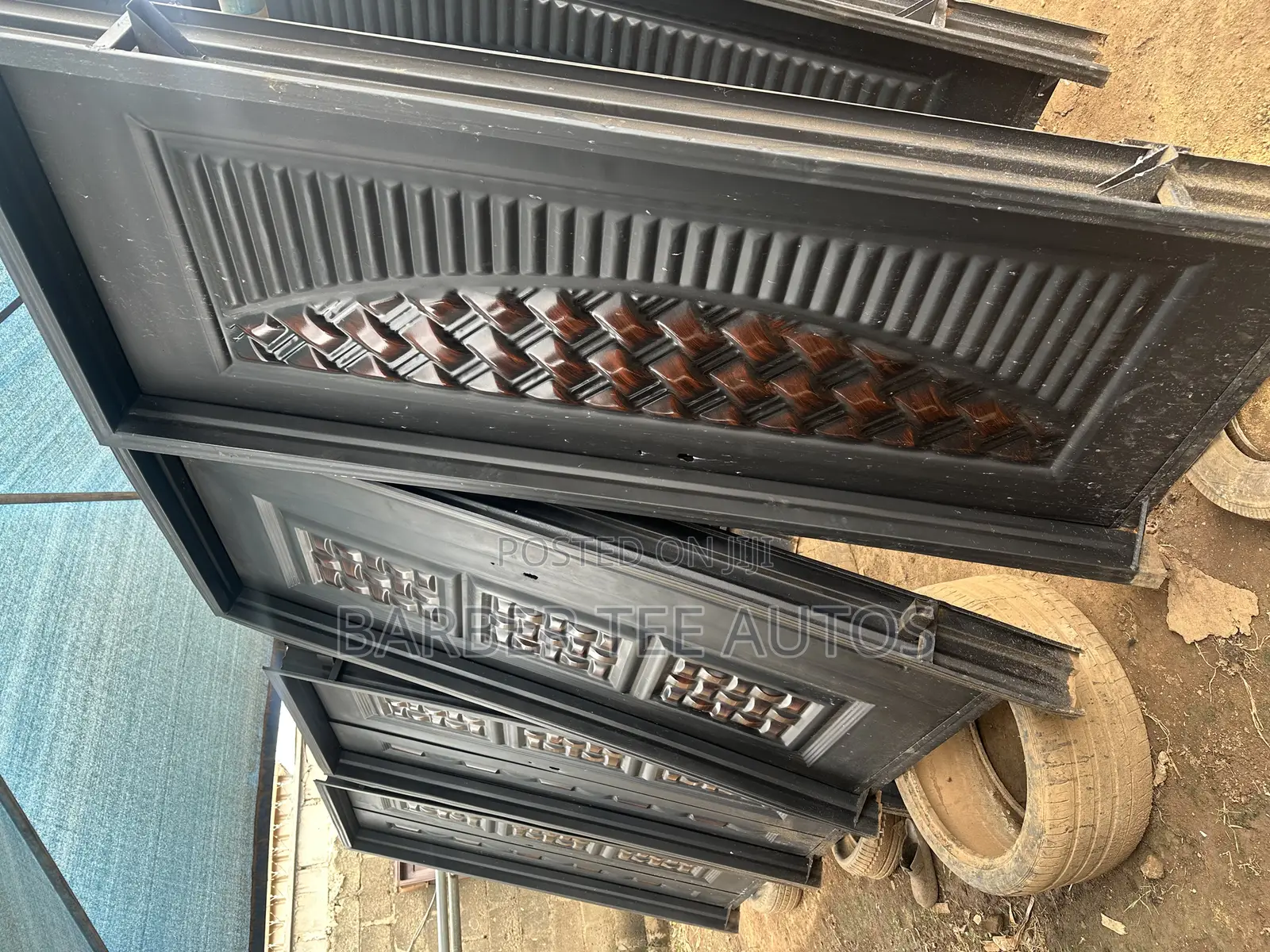 Double Padded Door Black Brown