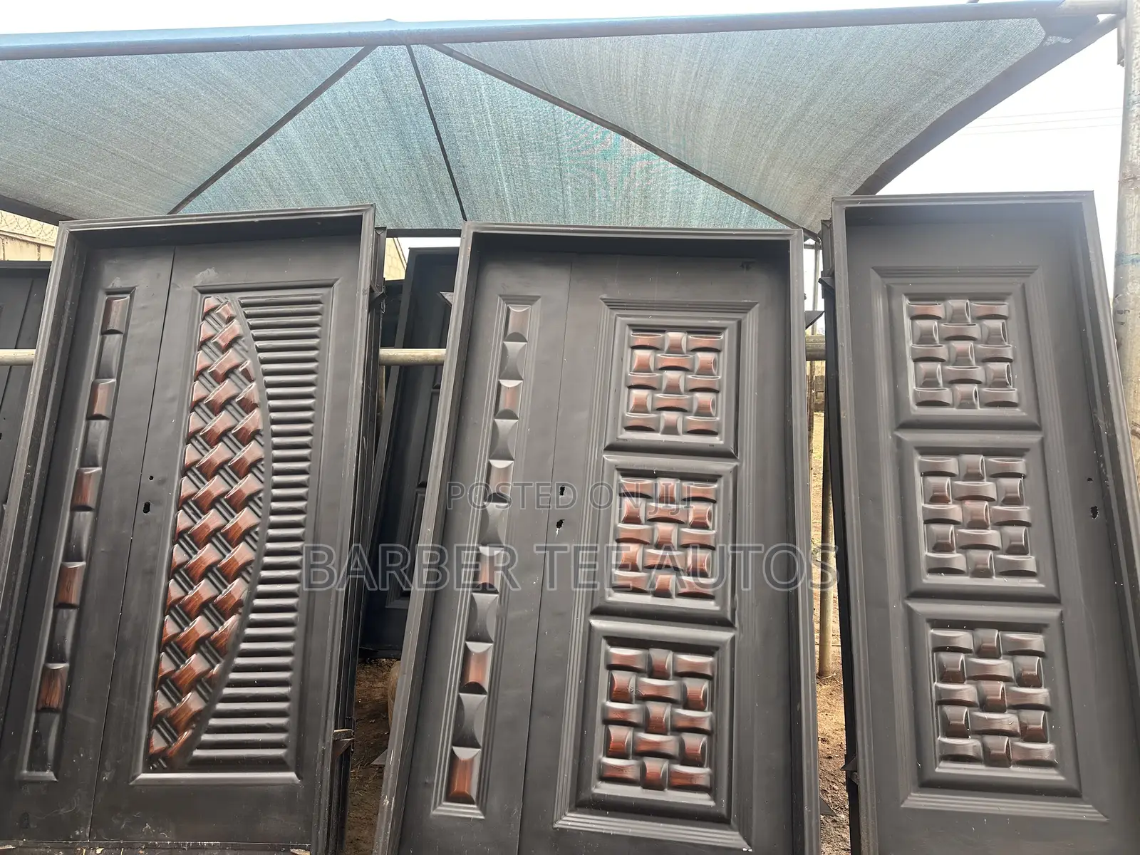 Double Padded Door Black Brown