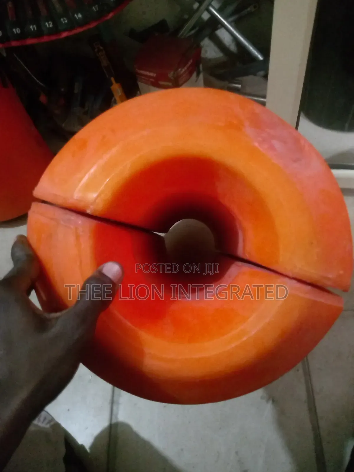 Orange Pipe Floater/a Pipe Buoy
