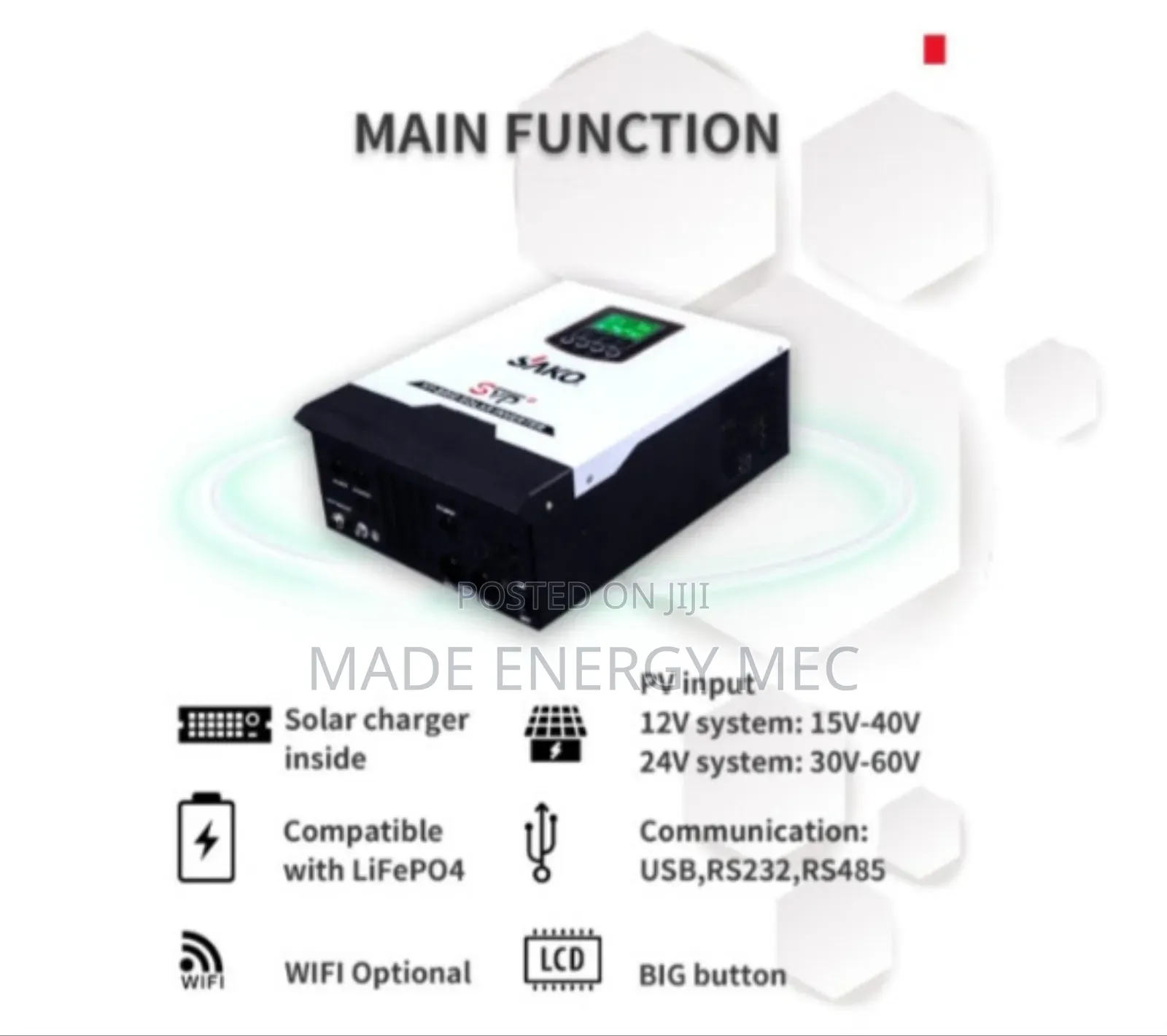 Sako Inverter 1kva Hybrid 12v
