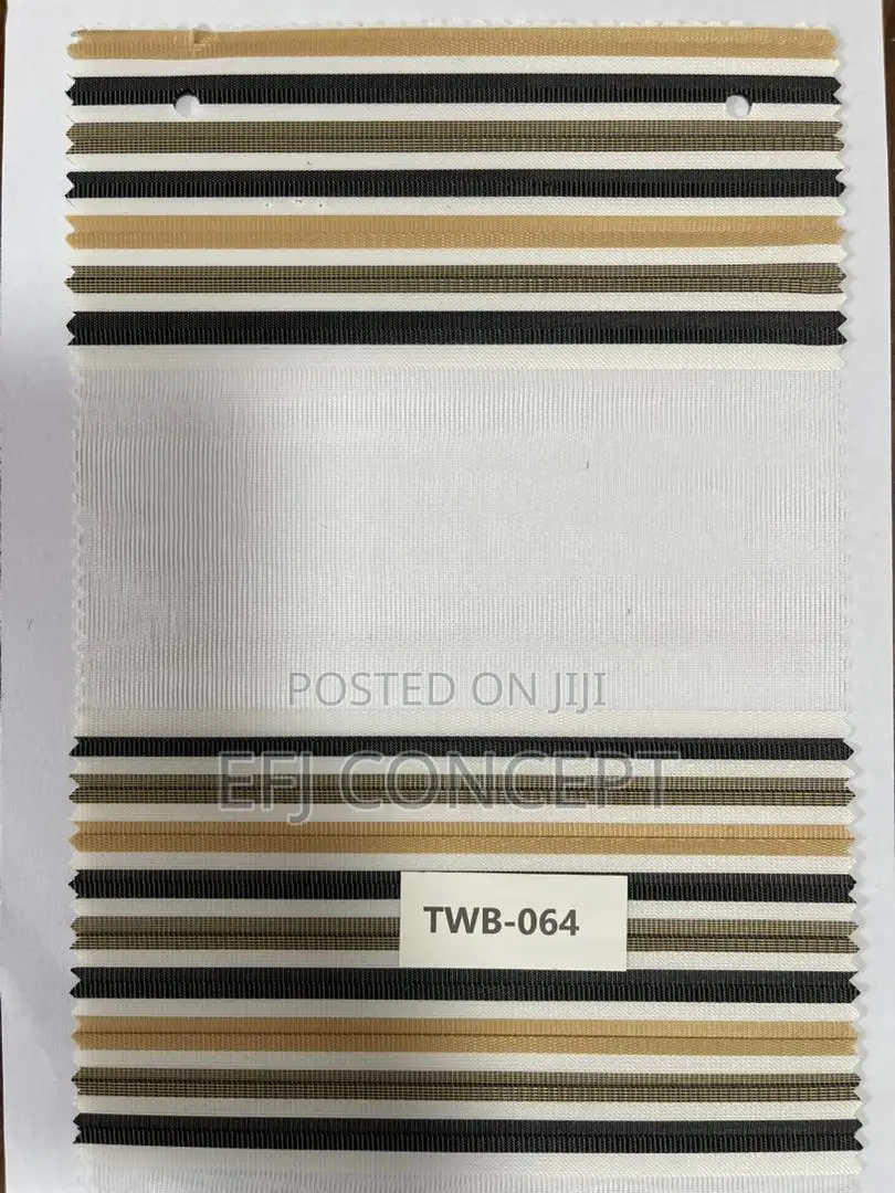 Day And Night Window Blind - Thick Black, Brown And Carton Color