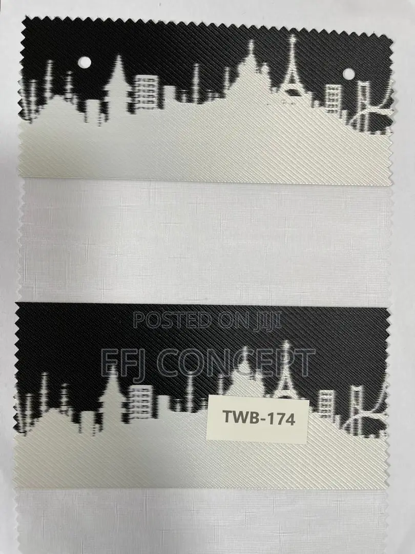 Day And Night Window Blind - Moonlight City Sight View Design