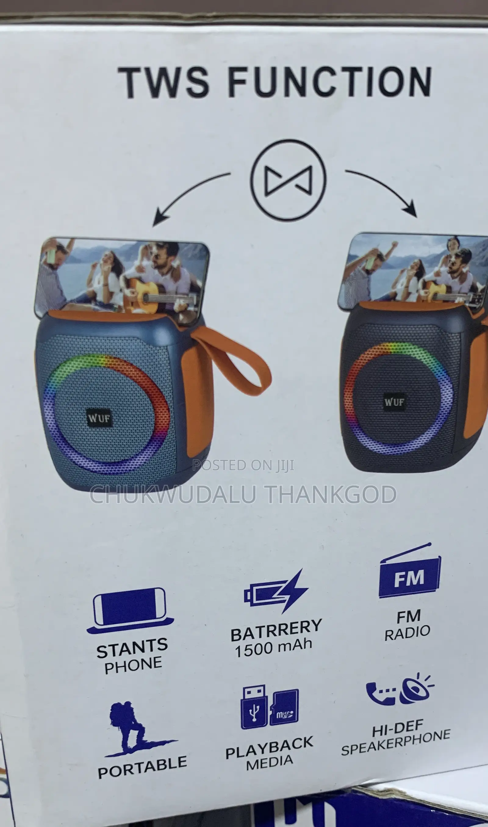 Wuf-W51 Wireless Portable Speaker With Sound Bass