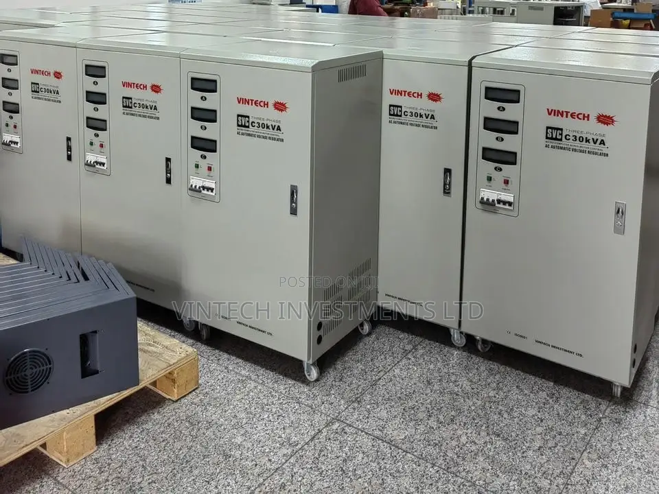 Vintech 30kva 3 Phase Industrial Svc Stabilizer With 100% Copper,