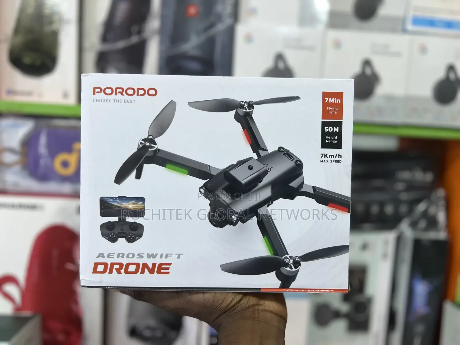 Porodo Aeroswift Drone - Black