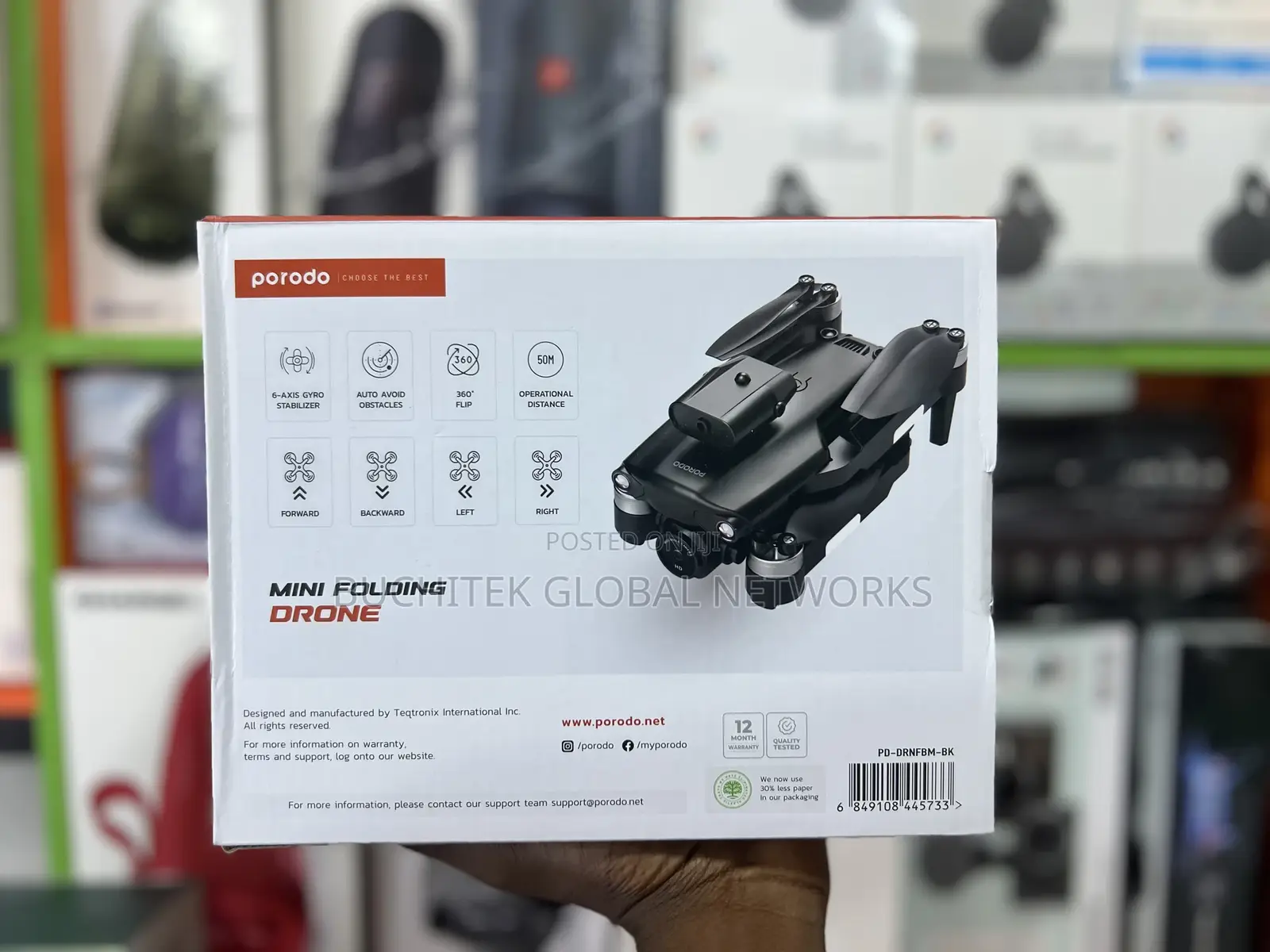 Porodo Aeroswift Drone - Black