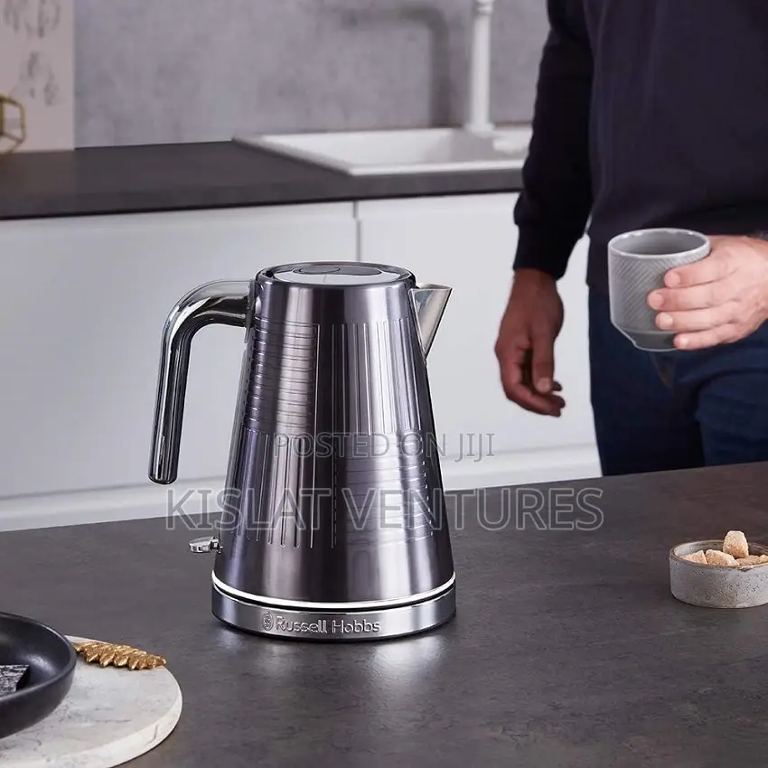 Russell Hobbs Geo Steel 2 Slice Toaster and Kettle Set