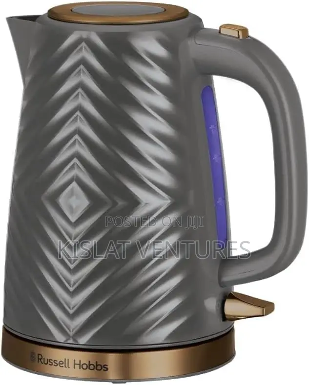 Russell Hobbs Groove Grey 2 Slice Toaster and 1.7liter Kettle