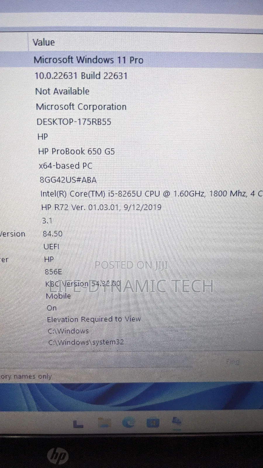 Laptop HP ProBook 650 G5 8GB Intel Core I5 SSD 256GB