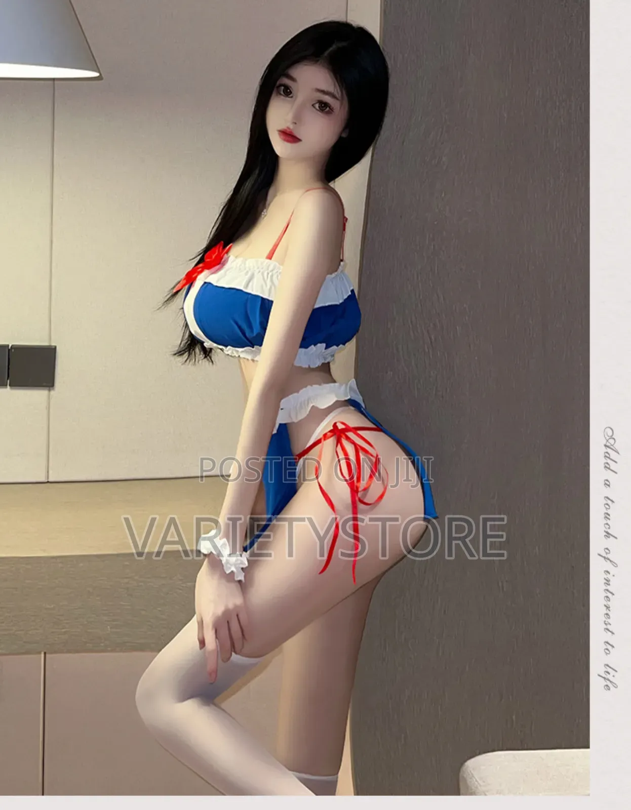 Sexy Two Pieces Roleplay Maid Lingerie Cosplay Costumes