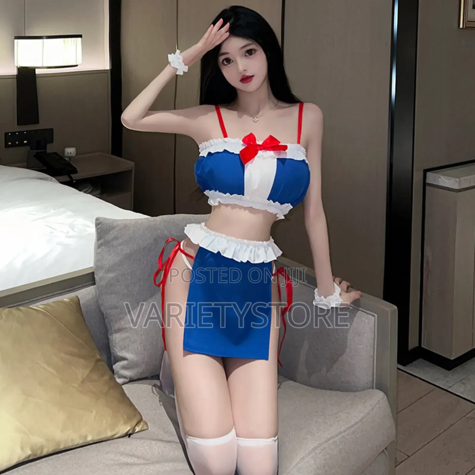 Sexy Two Pieces Roleplay Maid Lingerie Cosplay Costumes