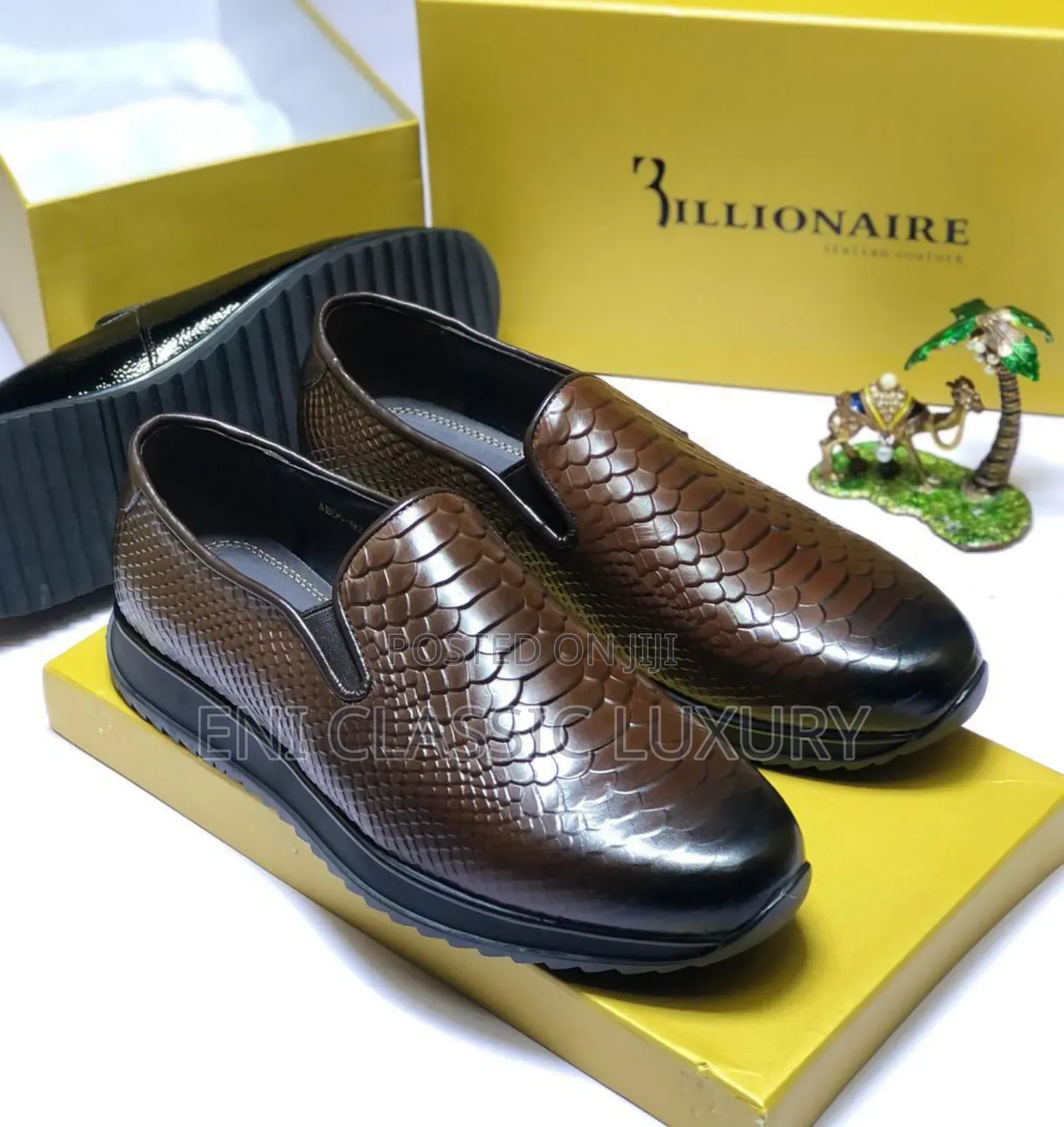 High Quality Luxury Men's Flat Shoes Billionaire Well Branded Package