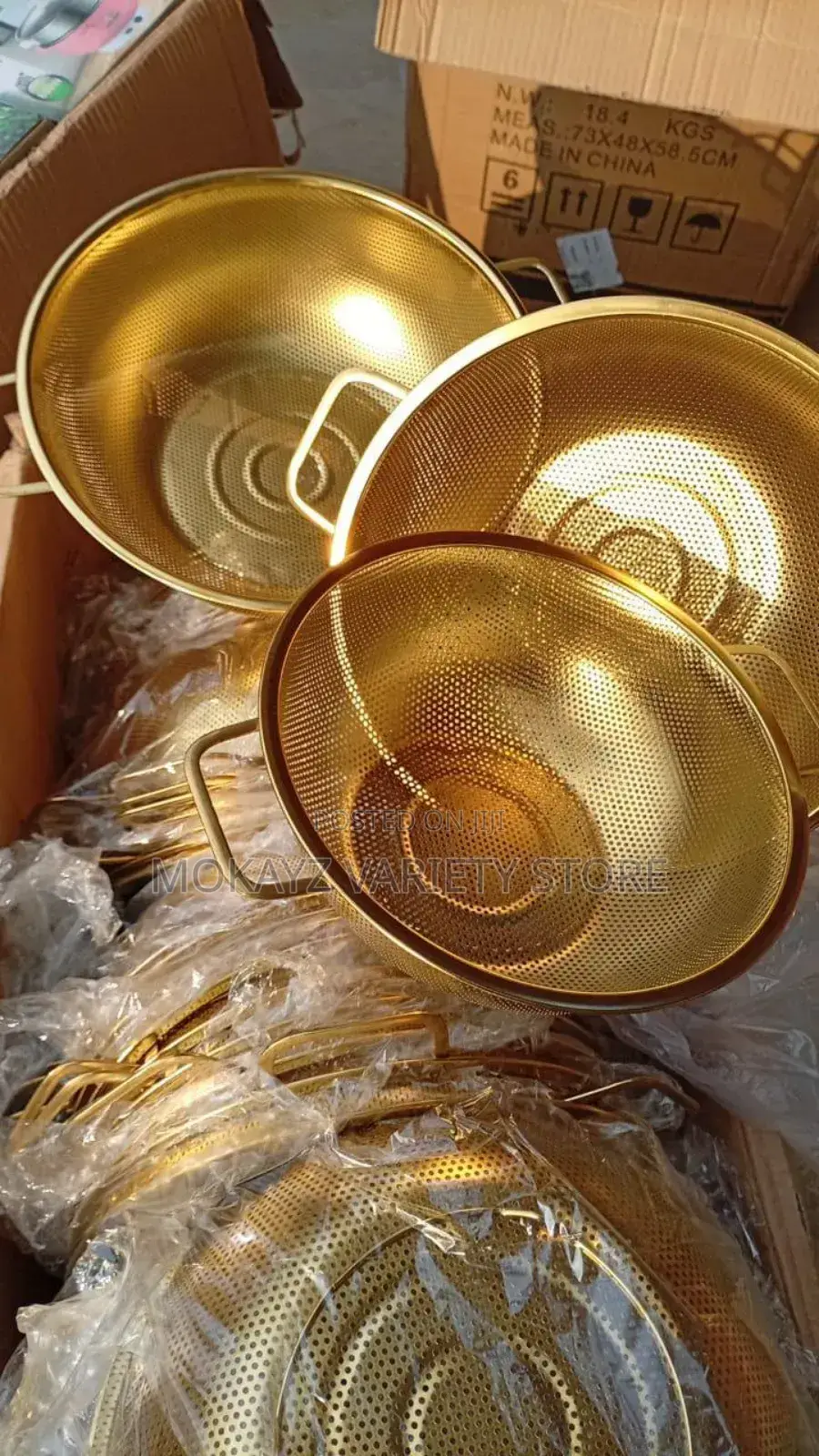 High Quality Stainless Steel Golden Colander(Big)