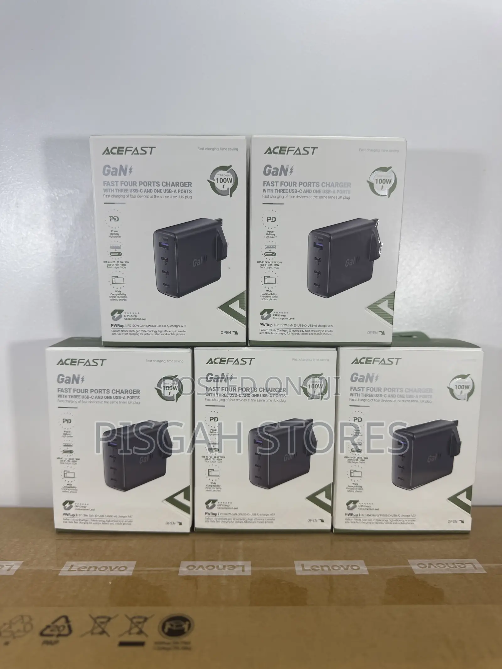 Acefast 100w 4 Ports With 3 Usb-C and 1 Usb-a Ports
