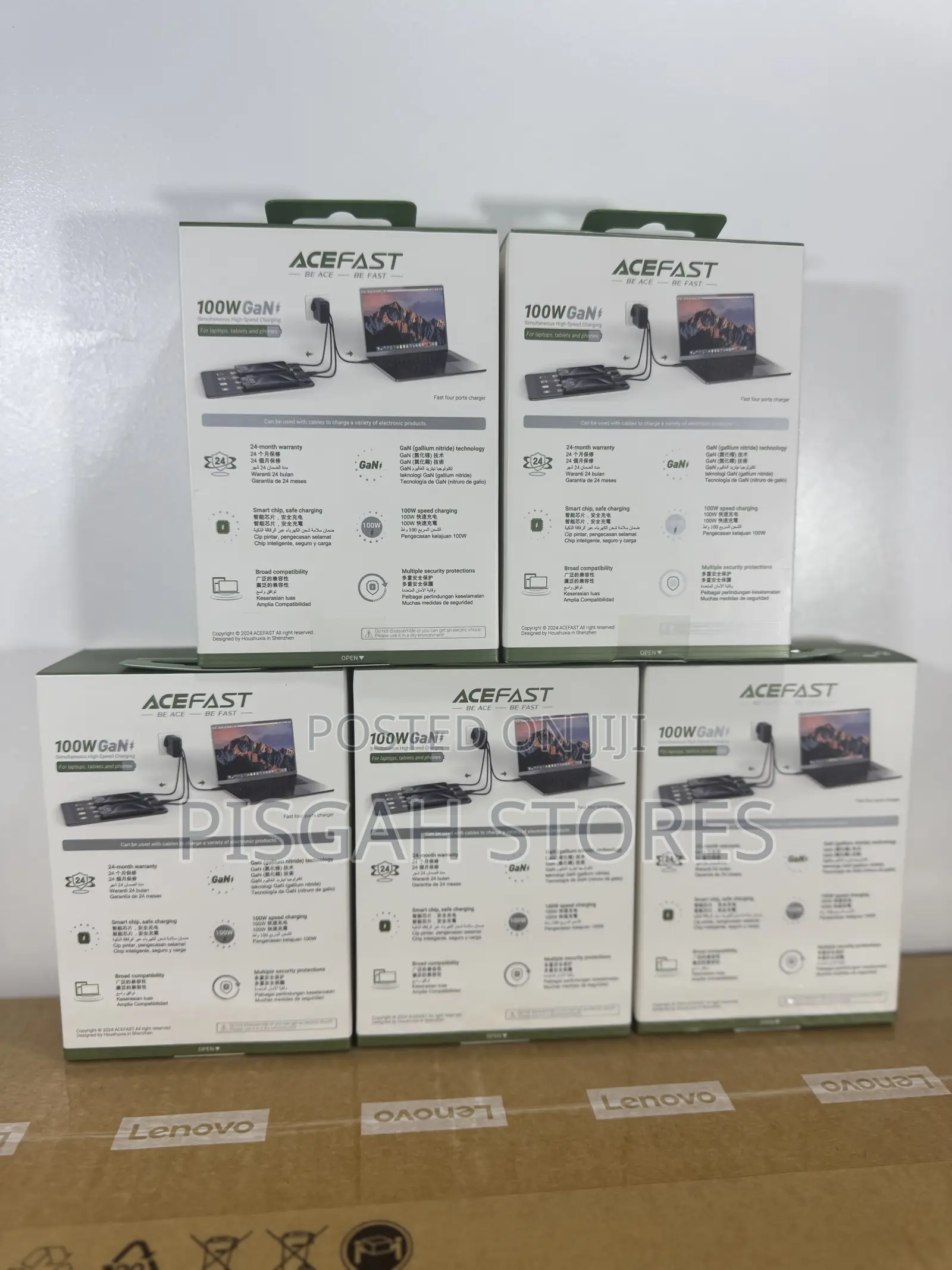 Acefast 100w 4 Ports With 3 Usb-C and 1 Usb-a Ports