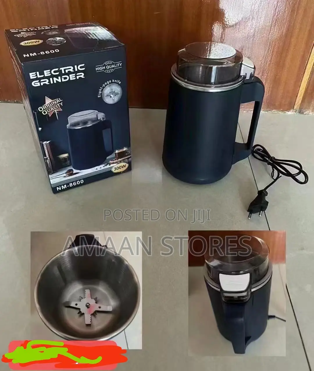 Electric Grinder – 300w High-Quality Stainless Steel Blades