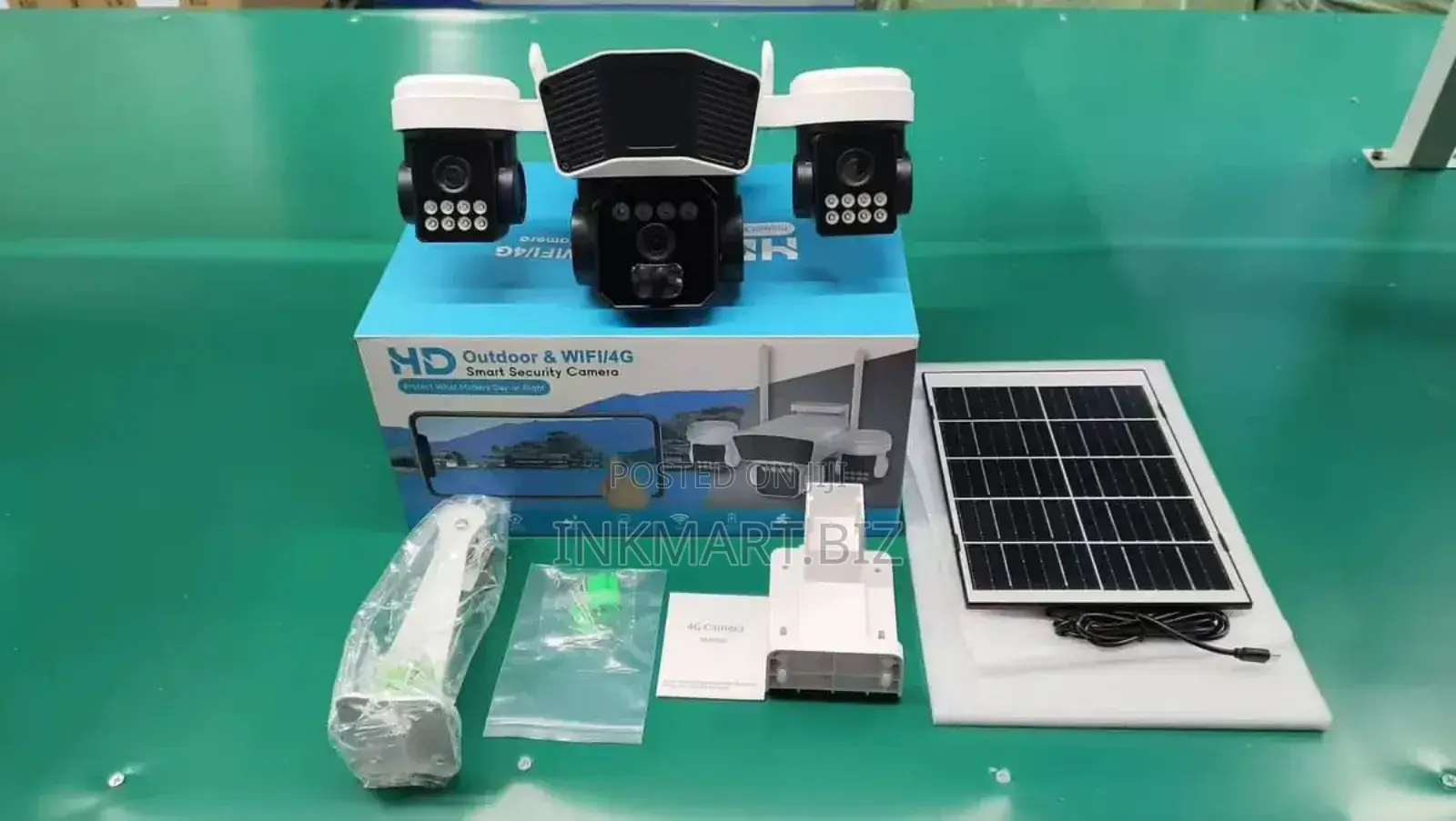 Solar Camera 12mp 4g 3lens 3view PTZ CCTV O-Kam App