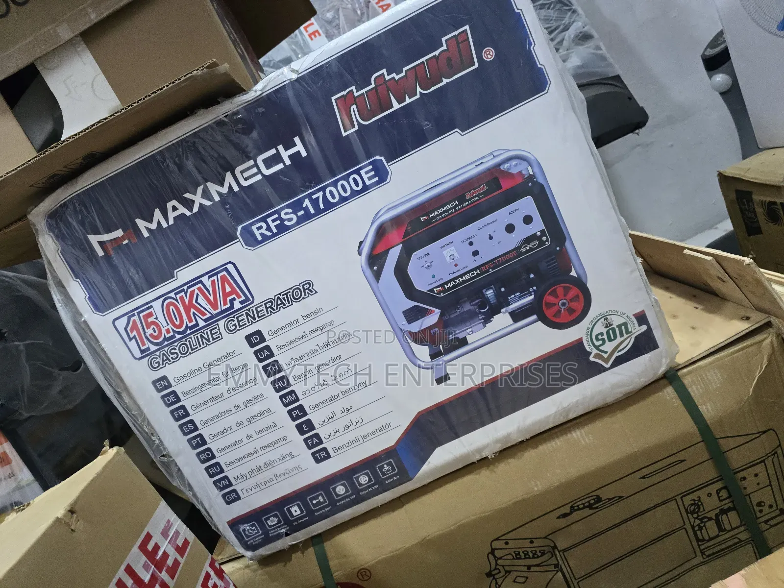 A Brand New Maxmech Petrol Generator 15kva 100% Copper Coil