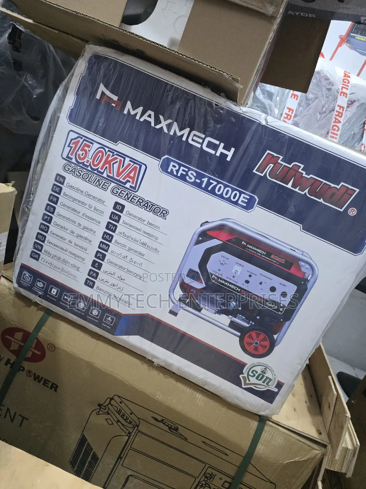 ■□Maxmech 15kva Petrol Generator 100% Copper Coil