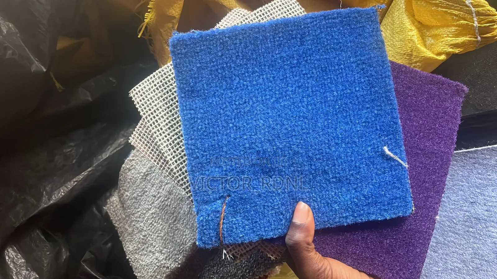 High Quality Blue Wall to Wall Rug
