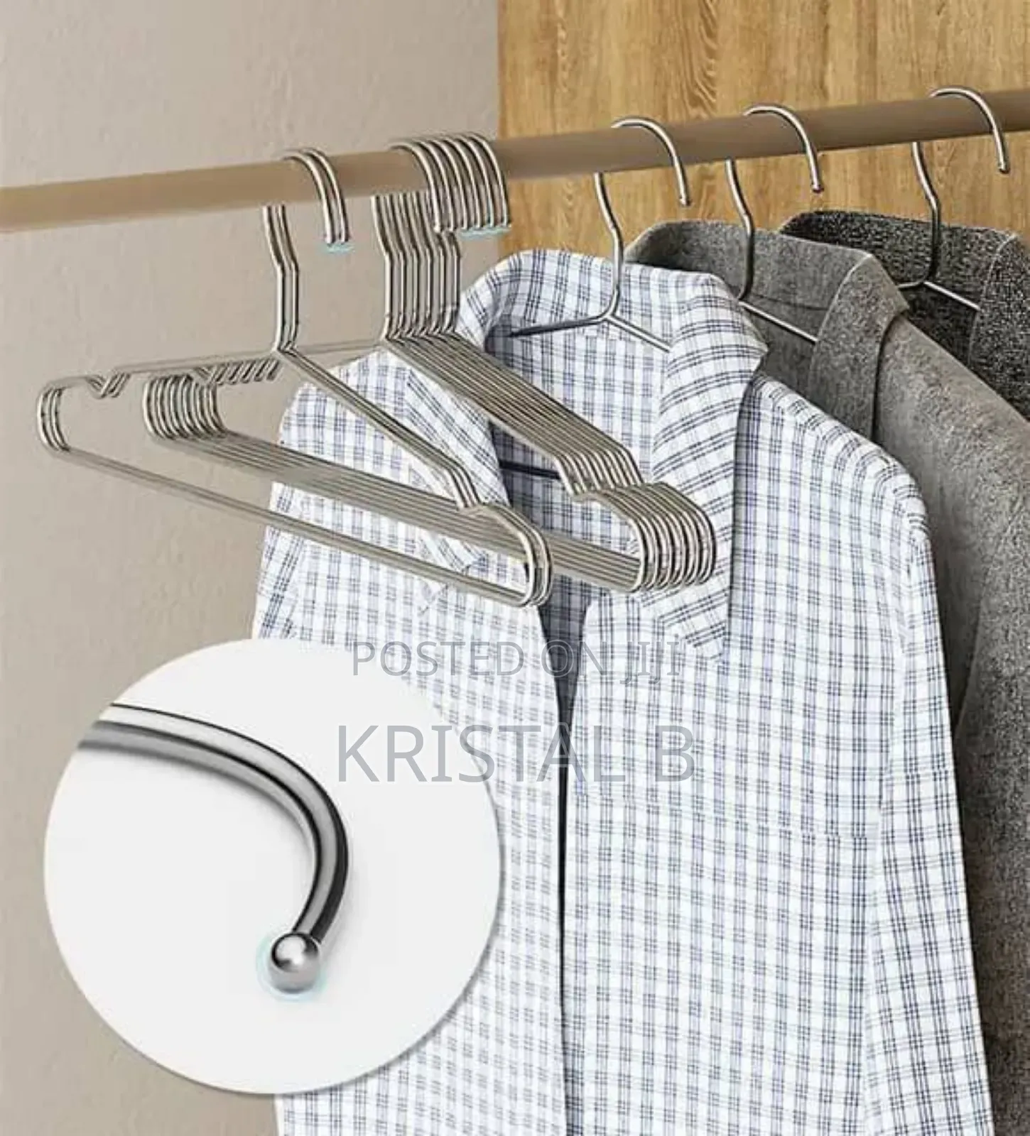 10 Pieces Stainless Steel Clothes Hanger