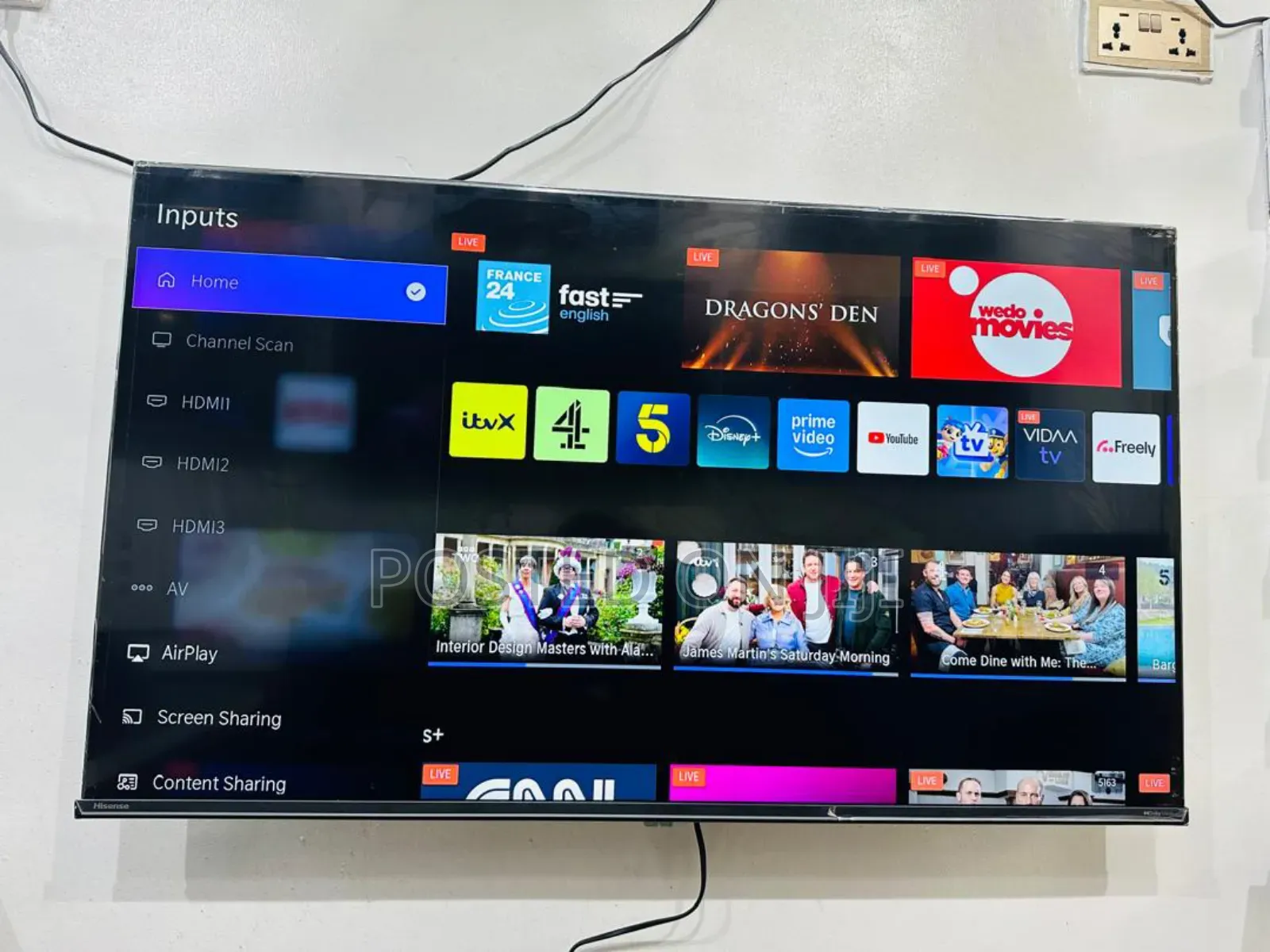 Direct Foreign Used 43 Inches Hisense Frameless Smart Tv