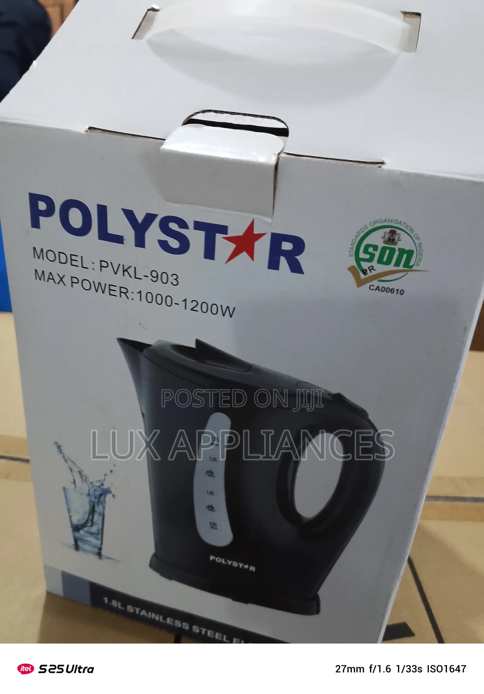 Polystar 1.8l Handy Electric Kettle