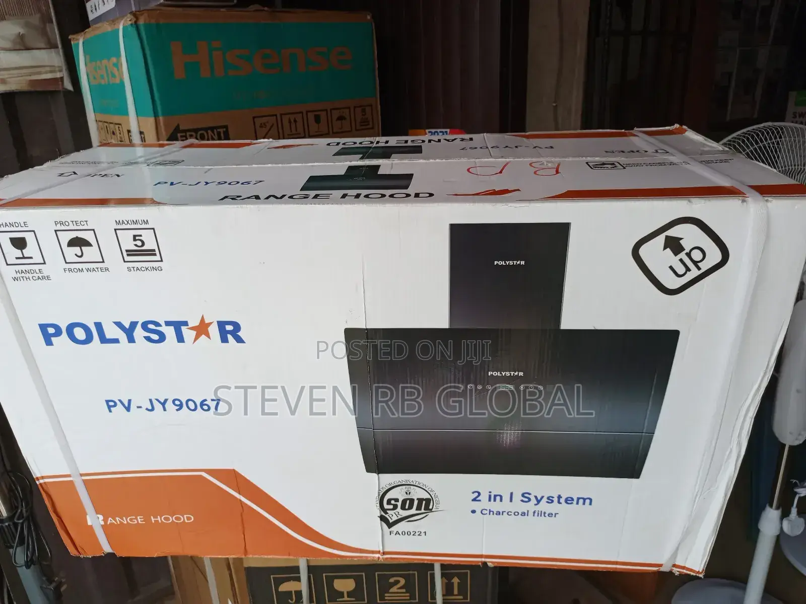 Polystar 60x90cm Rangehood With Charcoal Filter | Pv-Jy9067