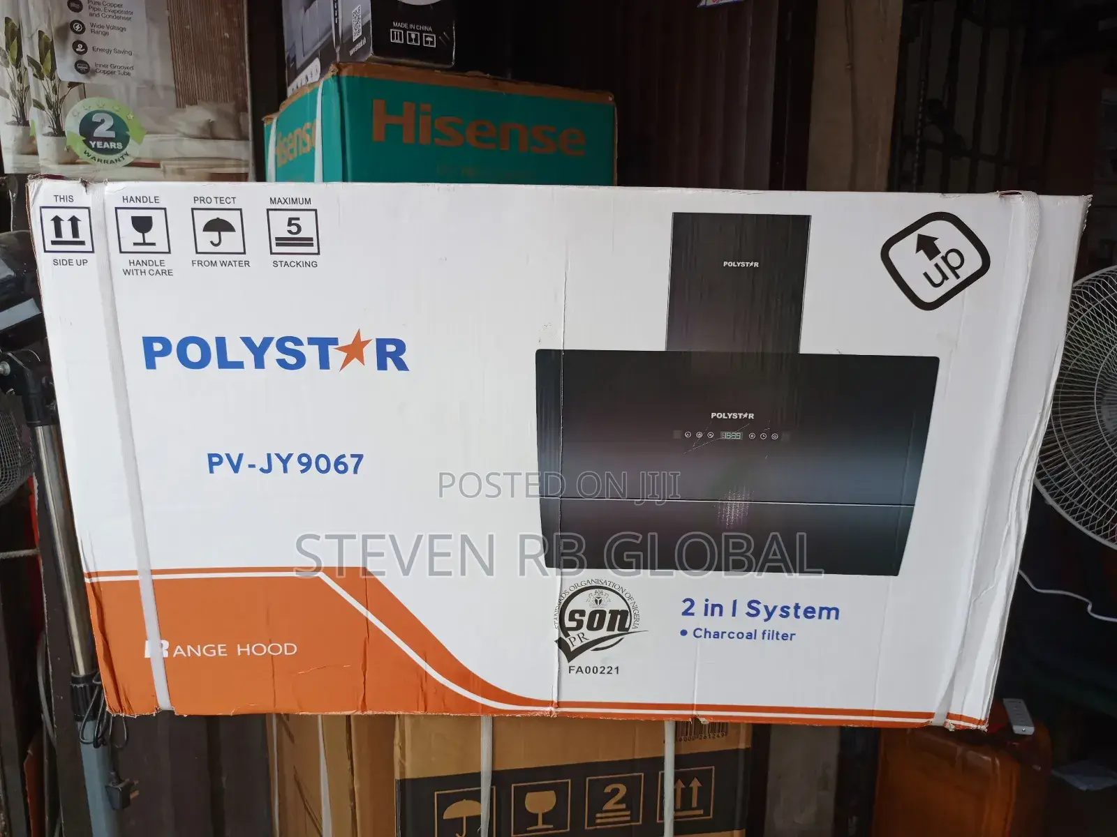 Polystar 60x90cm Rangehood With Charcoal Filter | Pv-Jy9067