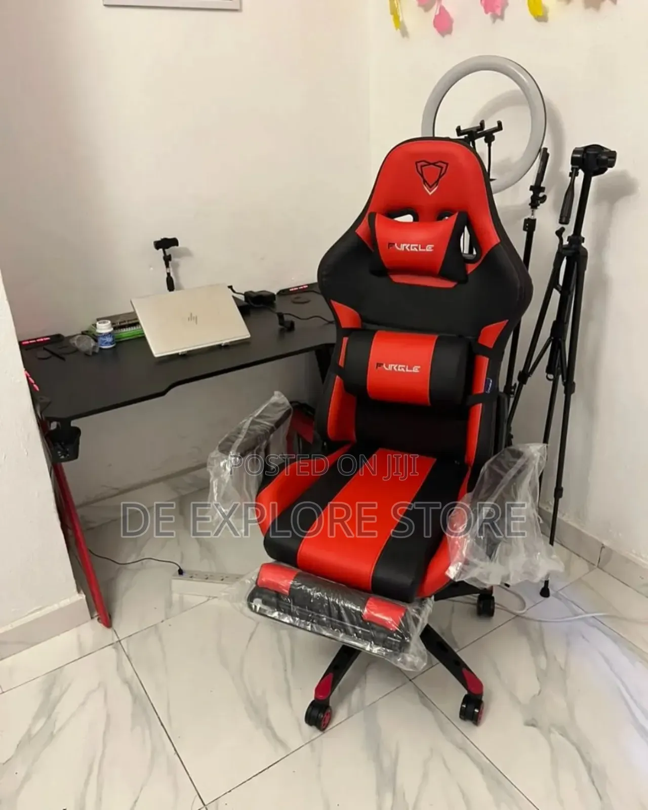 Red Game Chair and Game Table