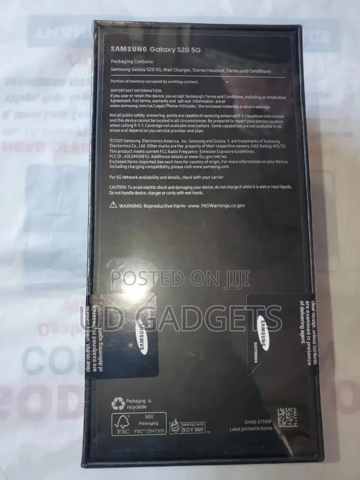 New Samsung Galaxy S20 128 GB Blue