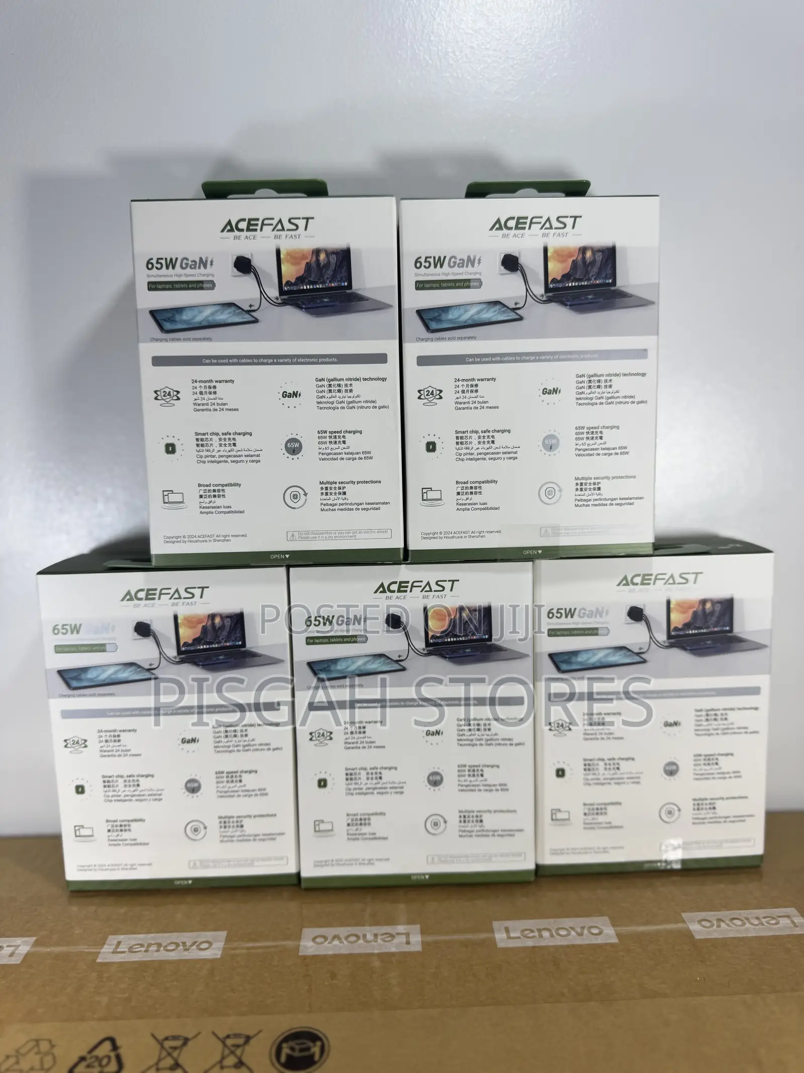 Acefast 65watts 3 Port Charger With 2 Usb-C and 1 Usb-a Port