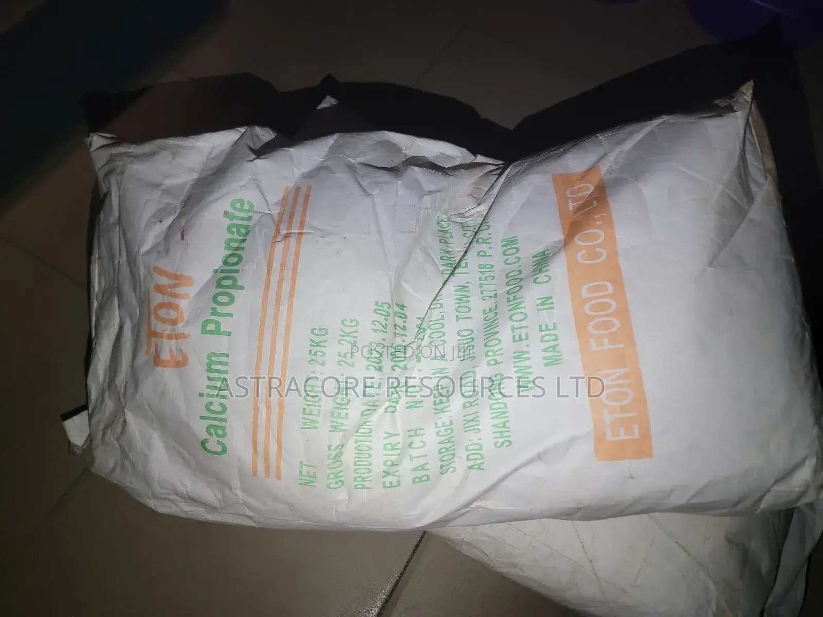Calcium Propionate – Food Grade Preservative (25kg Bag)