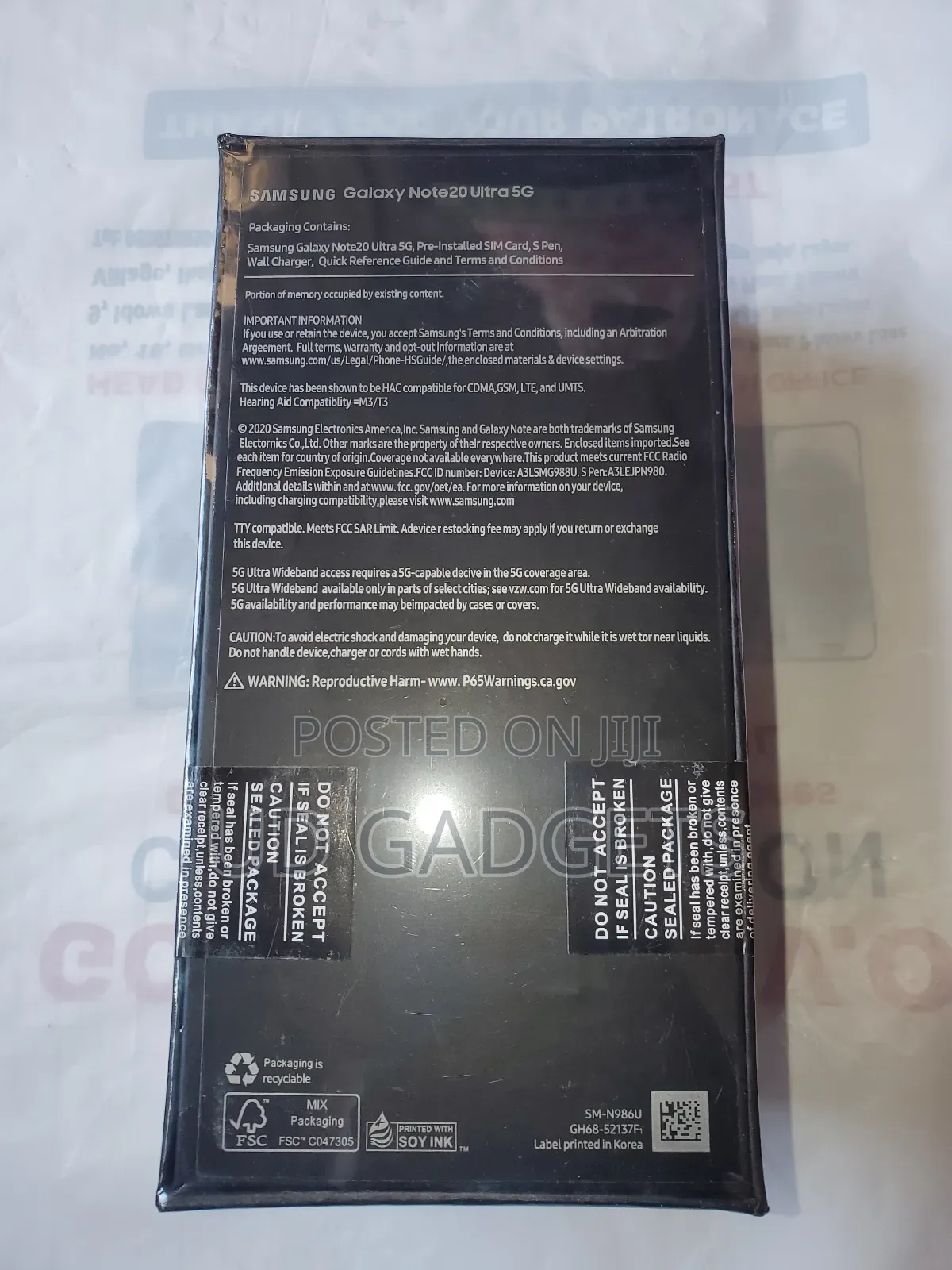 New Samsung Galaxy Note 20 Ultra 5G 256 GB Gold
