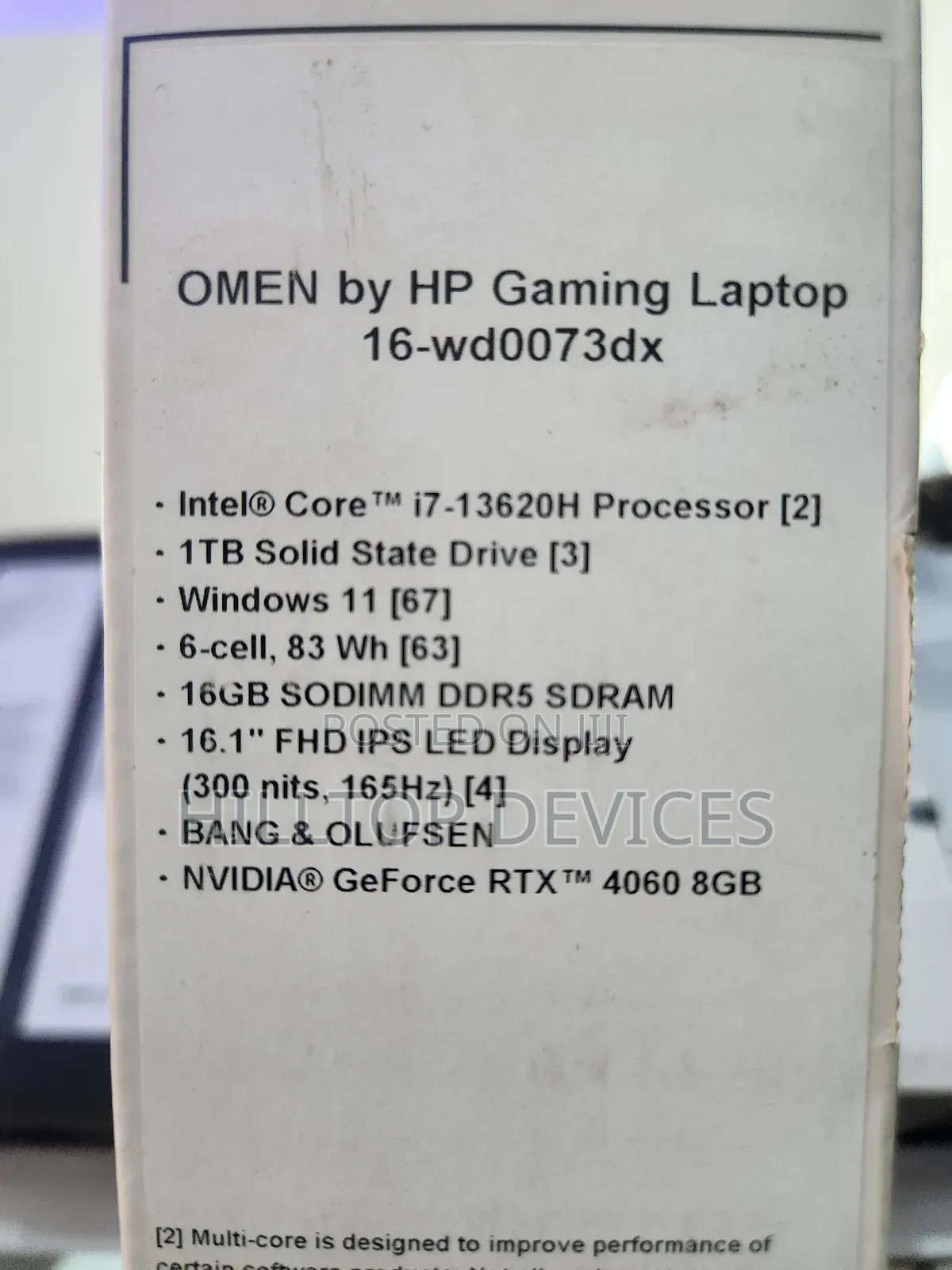 New Laptop HP Omen 16 16GB Intel Core I7 SSD 1T