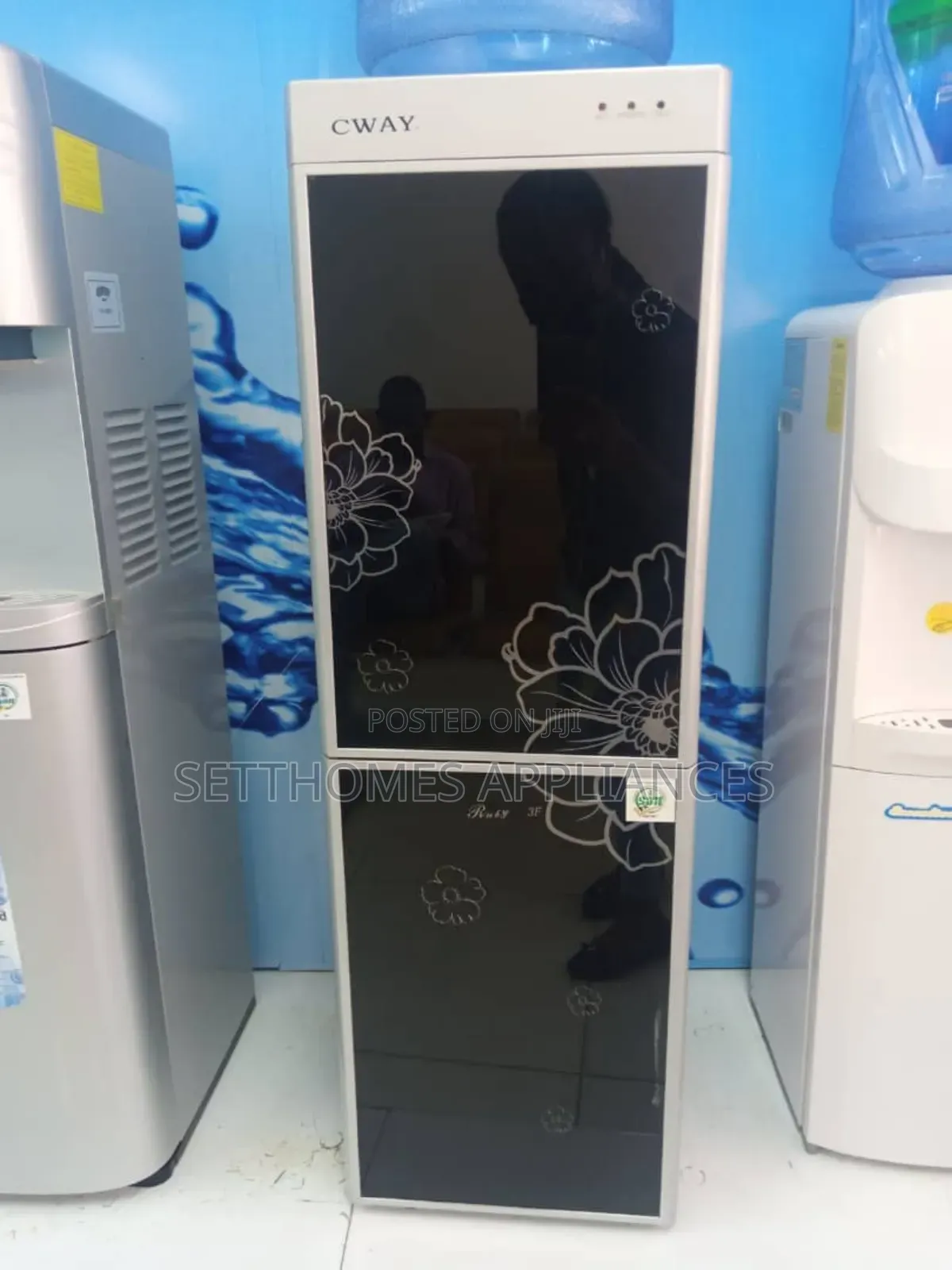Cway Water Dispenser With Fridge And Freezer Compartment