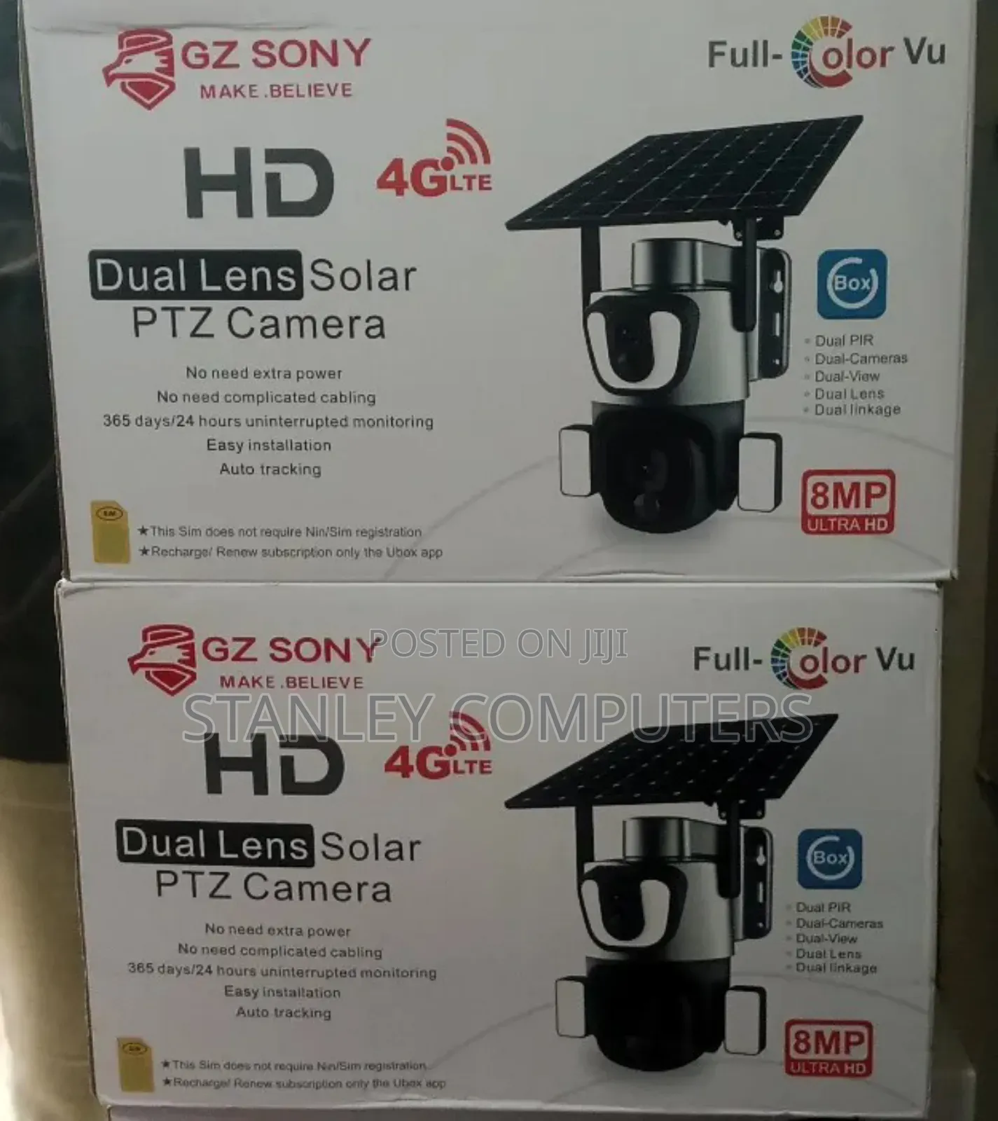 Gz Sony Dual Lens Solar PTZ 8mp Camera
