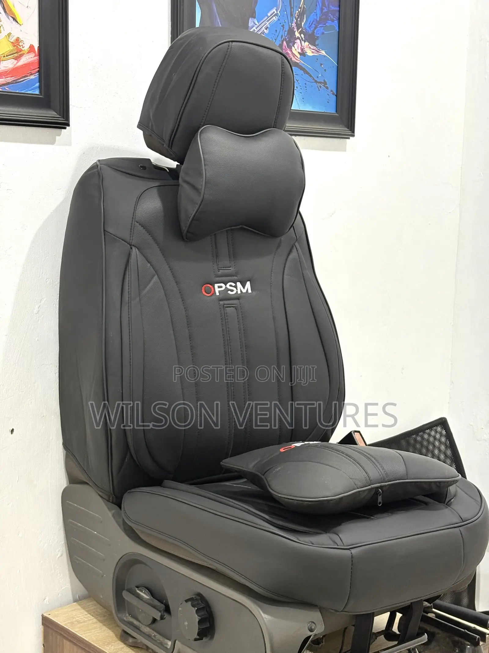 Black Color Opsm Car Seat Cover 5 Seater Universal