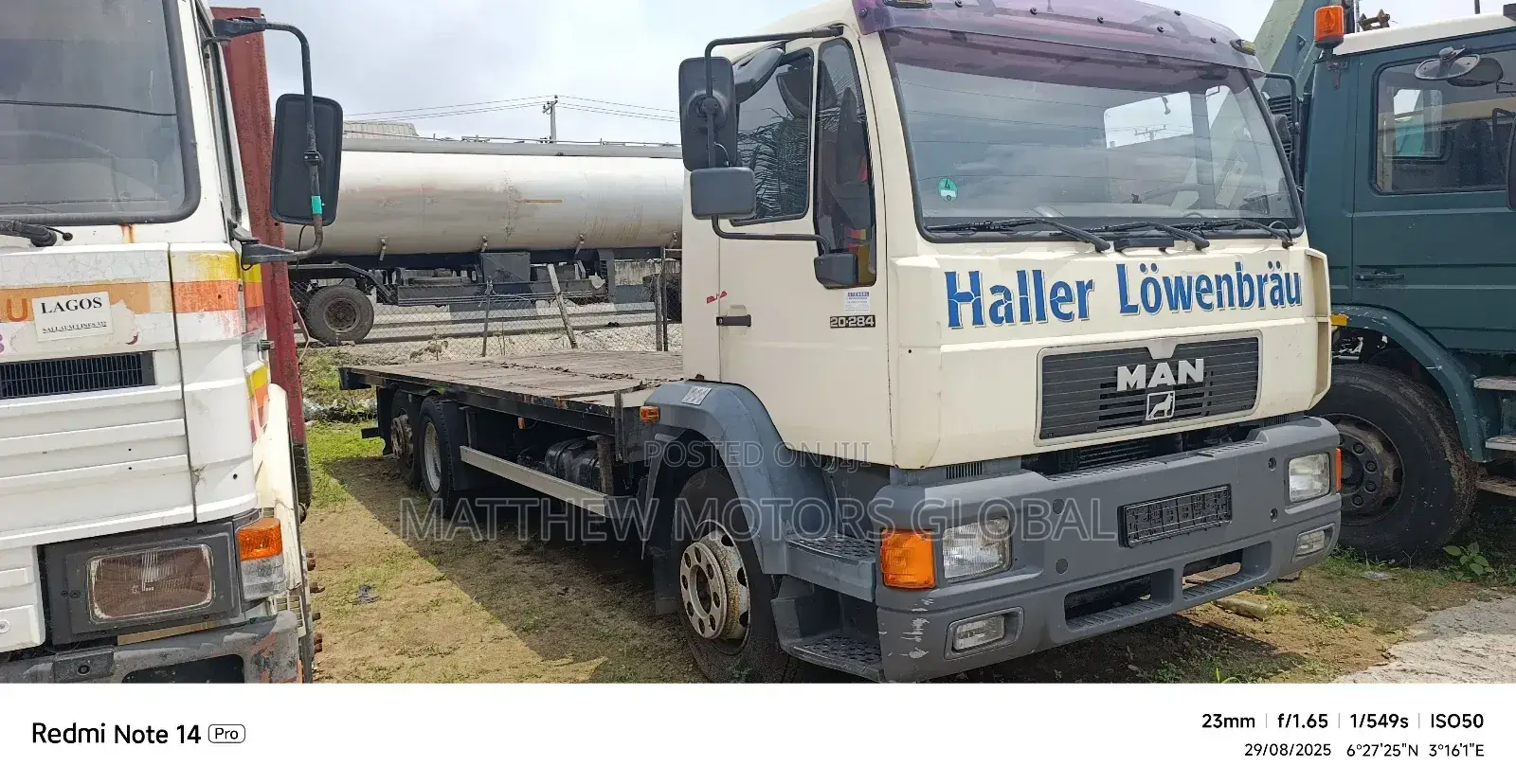 Super Clean Foreign Used Man Truck 20.284 Flatbed Truck