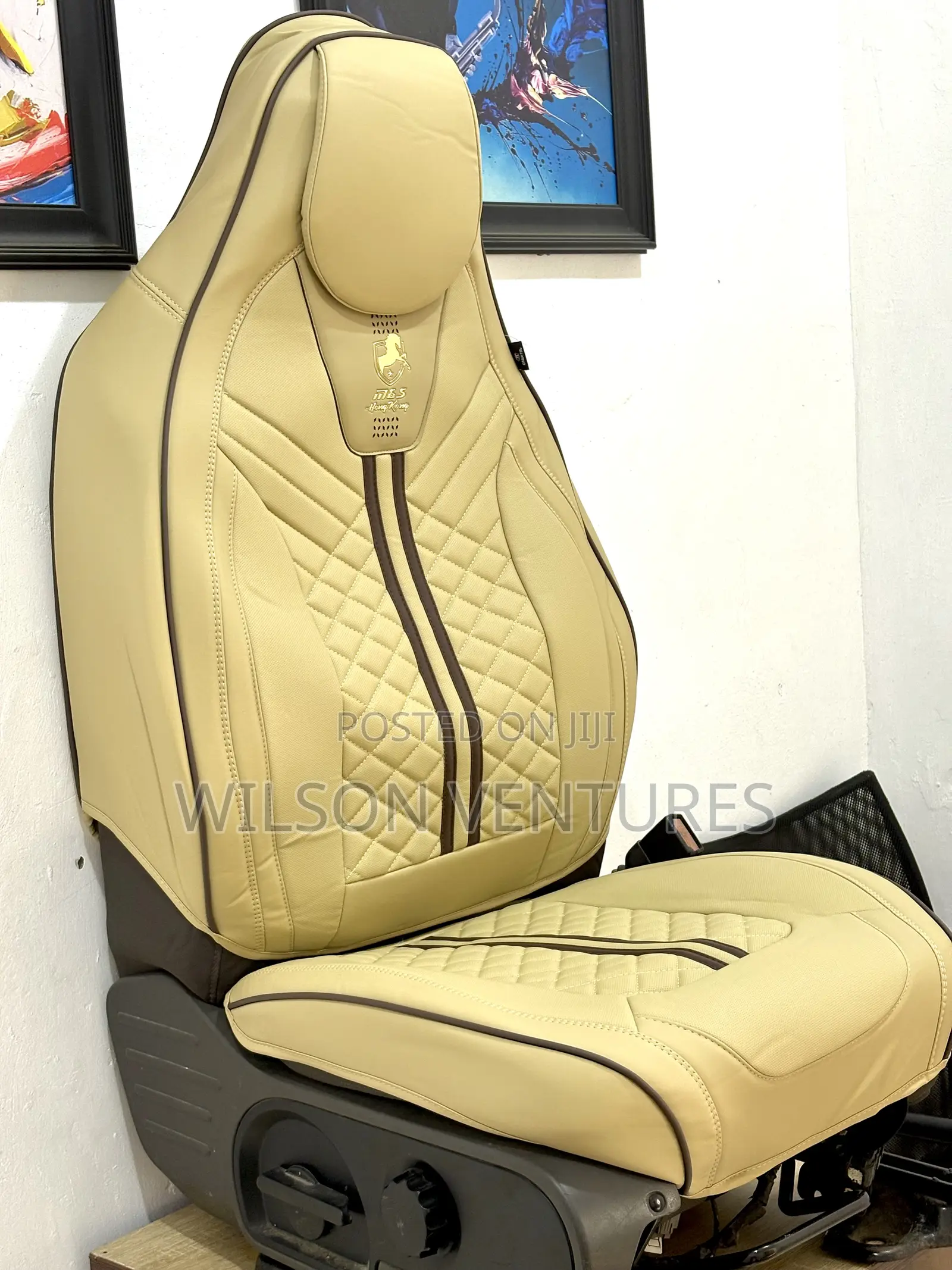 Beige/Milk/Cream Color New Design Seat Cover 5 Seater