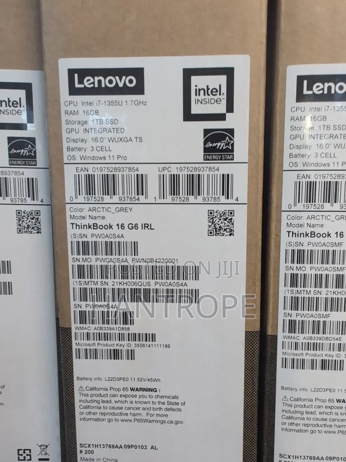 New Laptop Lenovo ThinkBook 15 16GB Intel Core i7 SSD 1T