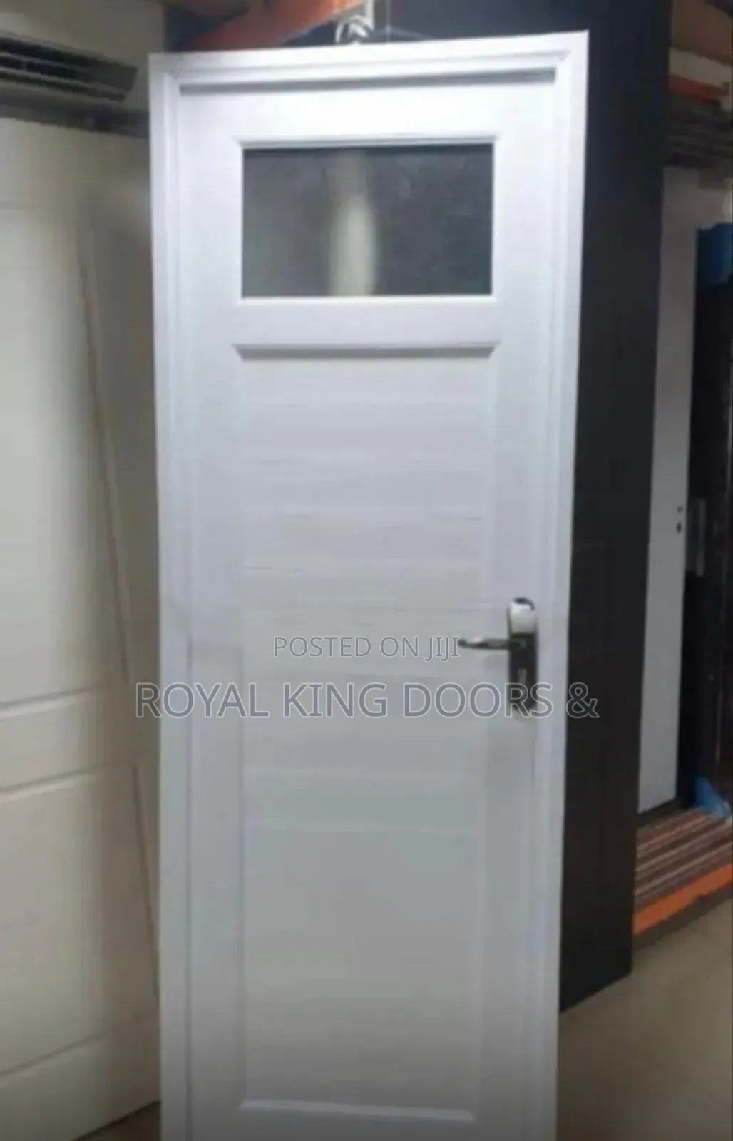 White and Brown PVC Toilet Door's Water Resistant Doors Bathroom Doors