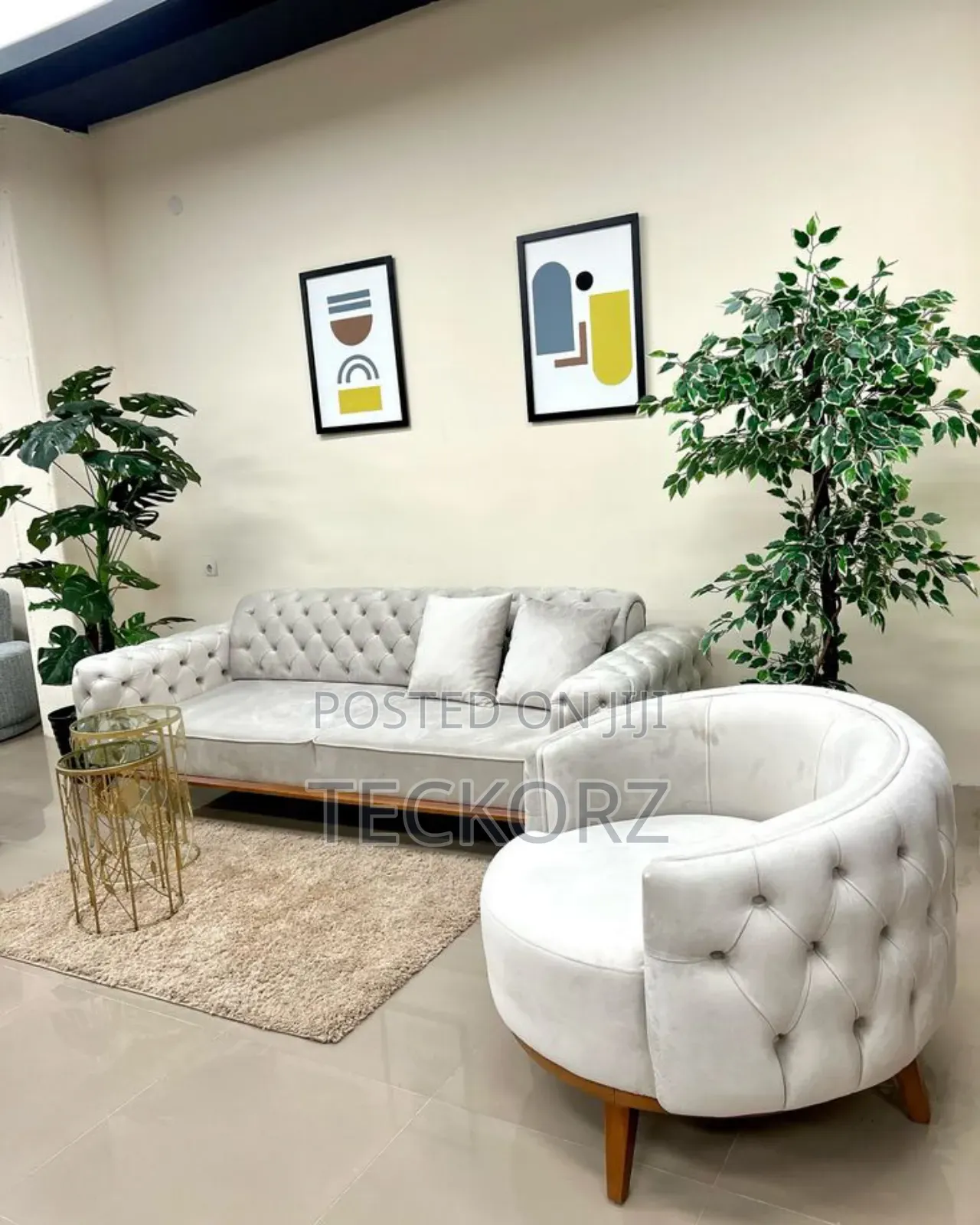 5 Seater Upholstered Living Room Sofa