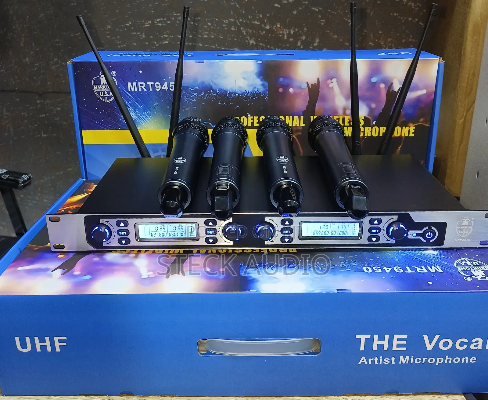 MRT 9450 Marktone Usa 4in1 Selectable Frequency Wireless Mic System