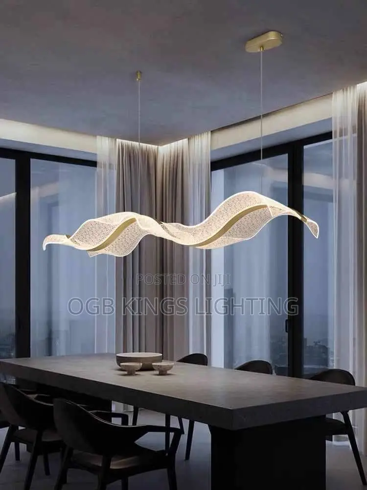 Ribbon Restaurant Chandelier Lightluxury Designer Art Wave Hotel Front