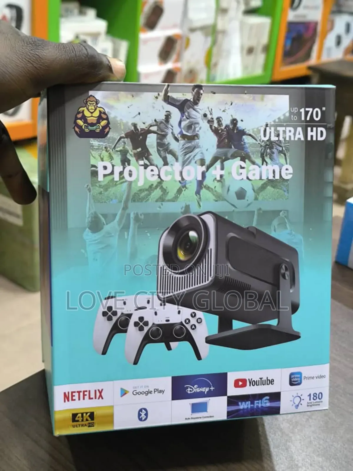 Ultra Hd Android Mini Projector 3000+ Games Wifi Android 11 170inch